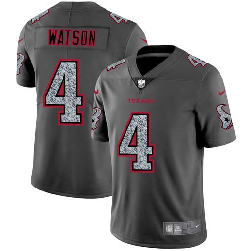 Men Houston Texans #4 Watson Nike Teams Gray Fashion Static Limited NFL Jerseys